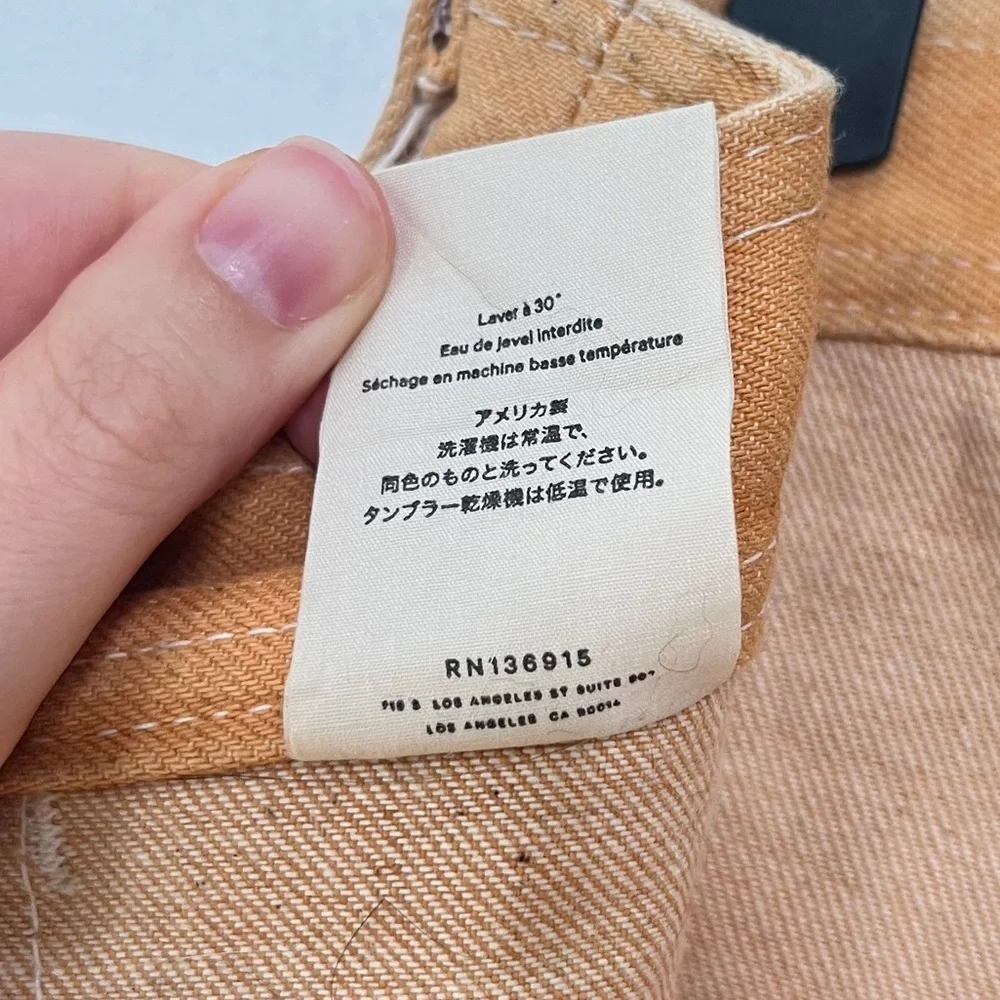 Simon Miller Wide Leg High Rise Denim Jeans Size 29 Gold Orange 100% Cotto - Picture 10 of 15